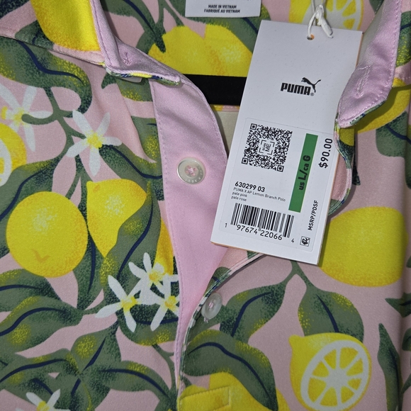 Puma Men's Lemon Performance Polo, NWT - Picture 2 of 8